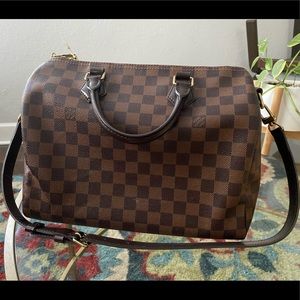 Louis Vuitton Speedy 30 Bandouliere Damier Ebene